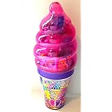 Lisa Frank Ice Cream Cone Bank Cosmetic Set New Stickers Lip Gloss Ring