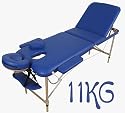 Table de Massage - Alu - seulement 11kg, pliante Confort, beaucoup d'accessoires, 3z, bleu