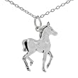 Sterling Silver Horse Necklace