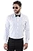 New Mens Tailored Slim Fit White Wing Tip Tuxedo Shirt French Cuff By Azar