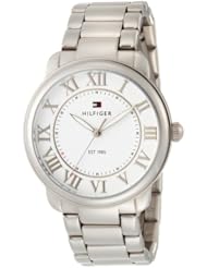Tommy Hilfiger Womens 1780999 Classic Stainless Steel Bracelet with White Dial Watch