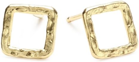 Adina Reyter Yellow Gold-Plated Sterling Silver Sterling Silver Tiny Square Post Earrings