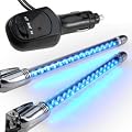 2x 15 LED NEON Auto Innenraum Beleuchtung BLAU Lampe Band Musik Sensor