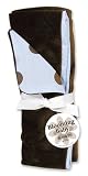 Trend Lab Receiving Blanket in Brown Velour on One Side/Max Dot Reverse
