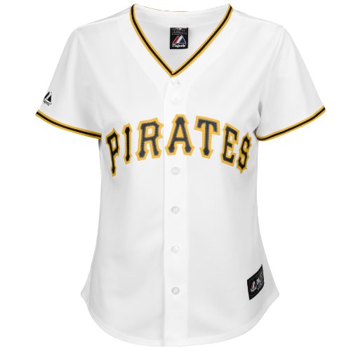 MLB Women's Pittsburgh Pirates Andrew Mccutchen White Home Short Sleeve 5 Button Synthetic Replica Baseball Jersey Spring 2012  (White, Medium)