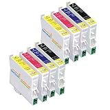 DSU 2 Ensembles de 4 Cartouches d'encre Compatibles Pour Epson Stylus S20 SX100 SX105 SX200 SX205 SX400 SX405 S21 SX110 SX115 SX410 SX415 SX515W SX210 SX215