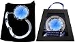 1 Silver & Blue with Swarovski Crystal FOLDING Purse Hook with Gift Box and Pouch