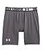 Under Armour Men's HeatGear Sonic Compression Shorts, Carbon Heather/White, X-Large