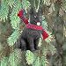 Black German Shepherd Christmas Ornament