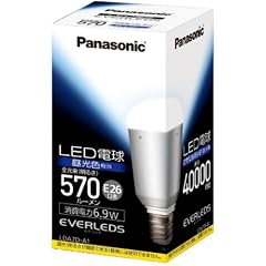 Panasonic EVERLEDS LED電球(密閉型器具対応・E26口金・一般電球形・電球40W相当・570ルーメン・昼光色相当)LDA7DA1