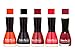 Fashion Bar Nail Polish in Orange ,Black,Brownish Mauve,Pin ,Mavish Mazanta Shades Combo 145371 RS.279.00