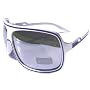 Blue Reflective Mirrored Aviator Wrap Around Sunglasses Mens and Womens