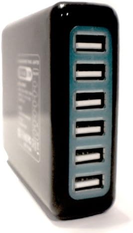 Kabbol 35W 6-Port USB Charger for iPhone 4, 4s, 5s, 5c; iPad Air mini; Galaxy S5, S4, S3; Note 3 2; the new HTC One; Nexus, 5V Tablets, Bluetooth Speakers & Headsets and More (Black)