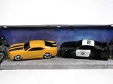 2006 RC Chevy Camaro Concept in Bumble Bee Yellow and RC Ford Mustang Police Car in 1:32 scale by Jada Toys - 91821