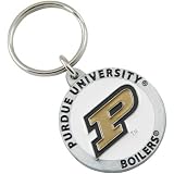 Purdue Boilermakers Silver Pewter Keychain