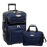 Travel Select Luggage Amsterdam Two Piece Carry-On Luggage Set, Navy, One Size