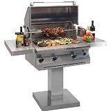 Solaire Gas Grills 30 Inch InfraVection Propane Gas Grill With One Infrared Burner And Rotisserie On Bolt Down Post