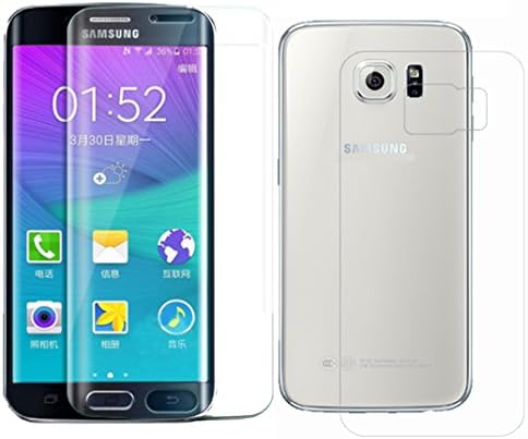 Samsung Galaxy S6 Edge Plus Screen Protector 1nnovation® Front Back Edge to Edge 100% Full Coverage 5.7" Premium Tempered Glass Ballistic Screen Protector Film 0.2mm Thinnest 3D Curved Cover Clear