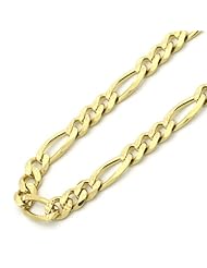14K Gold 5mm Italian Florentine Figaro Chain Necklaces ( Available Length 16", 18", 20", 22", 24")