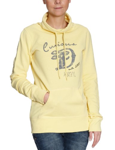 TOM TAILOR Denim Damen Sweatshirt 25143100971/Sweatshirt with print, Gr. 34(XS), Gelb (303 Preisvergleich