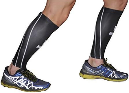 Kimnin Calf Compression Sleeves for Runners, Cyclists, Athletes & Fitness Enthusiasts - Protects the Legs from Chaffing & Shin Splints