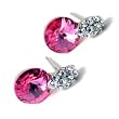 Small Rose Swarovski Stud Earrings Fashion Jewelry