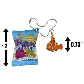 Nemo (~0.75") & Gummies (~2"): Finding Nemo / Pixar "Pop Snack" Mascot Mini-Figure Charm - NOT EDIBLE [#8] (Japanese Import)