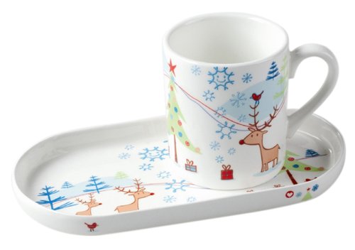 Ciroa Thank You Santa 2 piece Mug and Plate gift set