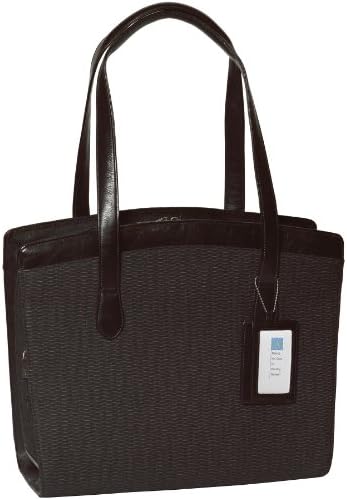 Laptop/Career Bag by Alicia Klein® - Nancy - Shadow Black Jacquard and Leather *SALE! NOW ONLY $99!