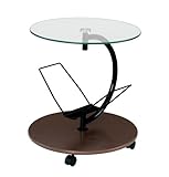 ガラスサイドテーブル GST-50T ブラウン