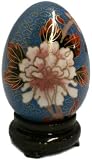Chinese cloisonne egg with stand - 3.75