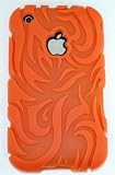 KingCase iPhone 3G & 3GS * Tribal Tattoo Silicone Case * (Orange) 8GB, 16GB, 32GB