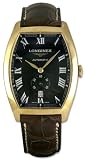 Longines Evidenza Automatic 18kt Gold Mens Luxury Swiss Strap Watch Date L2.642.6.51.2