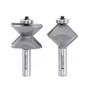 Amana Tool 55466 90 Degree Angle Edge Banding 1-25 32-Inch Diameter by 1 2-Inch Shank Router Bit... by Amana Tool