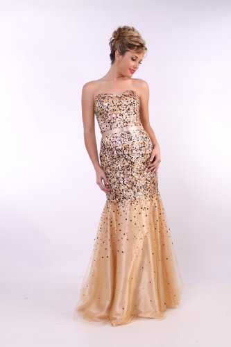 176 SEQUIN SATIN PAGEANT OCCASION EVENING PROM DRESS