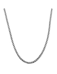 Oxidized Sterling Silver 1.7-mm Round Box Chain