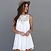 TR.OD Party Evening Cocktail Mini White Dress Summer Fashion Patchwork Dress S