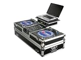 Odyssey FZGSBM10W Flight Zone Glide Style Ata Dj Coffin With Wheels For A 10 Mixer And Two Turntables In Battle Position - B000S6YDPE