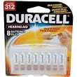 Duracell 1.4 Volt Zinc Air Hearing Aid Batteries Size 312 DA312B8 (8 Batteries)
