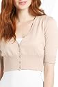 Pure Cotton V-Neck Cropped Cardigan [T38-5271-S]