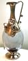 Decorative Bottles, Vases of Mouth Blown Glass and Sterling Silver