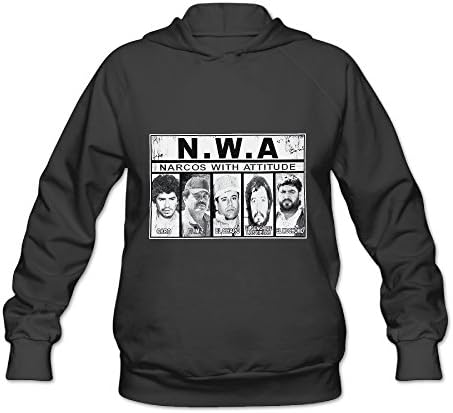Boro Lin Women's Narcos With Attitude Hoodies Size XXL Black