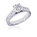 2.1 Ct Round Diamond Engagement Ring Channel Set SI1-F