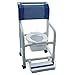 MJM International E118-3TW-FF Echo Standard Shower Chair with Folding Footrest, 250 oz Capacity, 40.5" Height x 22" Width x 25.25" Depth, Royal Blue/Forest Green/Mauve