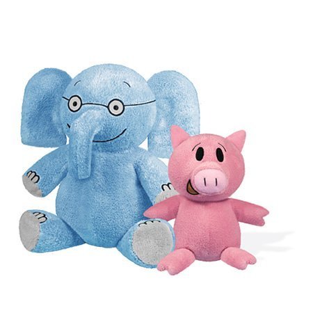 7 ELEPHANT AND 5 PIGGIE PLUSH Characters by Mo Willems from An Elephant and Piggie Book.