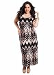 Ashley Stewart Womens Plus Size Chevron Print Tank Maxi