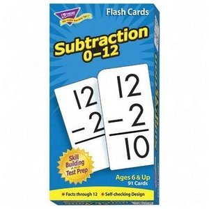 Subtraction 0-12 Flash Cards