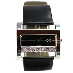 Q&Q by Citizen eckige Damenuhr Strass Miyota Q401J308Y