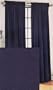 BLACKOUT Textured Thermal Insulated Rod Pocket Curtain PAIR 84'' x 63'' long - Navy