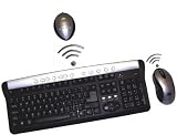 Adesso KB-998PB RF Wireless Multimedia PS-2 Keyboard and Optical Scroll Mouse